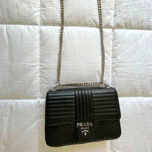 Prada Medium Soft Calf Impunture Diagramme Bag